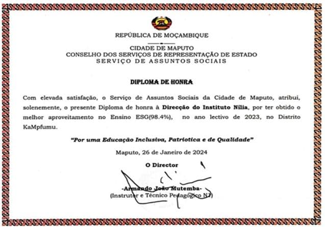 Os Resultados falam por nós no instituto nília